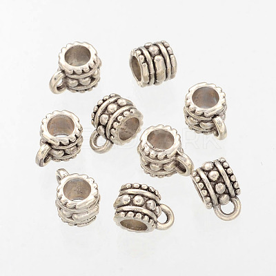 Charm Carrier Barrel Tibetan Silver Tube Bails LS-AB644H-1
