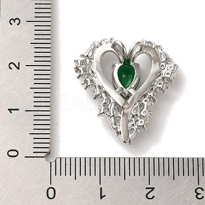 Rack Plating Brass Micro Pave Cubic Zirconia Pendants KK-U027-10P-1