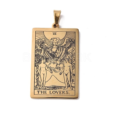 201 Stainless Steel Pendant STAS-B033-01G-06-1