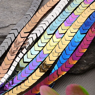 Electroplated Arrows Non-magnetic Synthetic Hematite Bead Strands G-E295-10-1