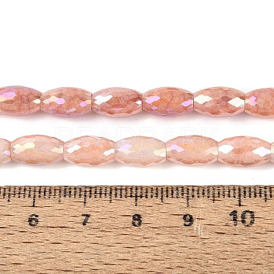 Anti-Tarnish Electroplate Glass Beads Strands EGLA-Q130-02A-10-1
