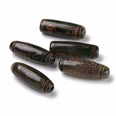 Tibetan Style dZi Beads X-TDZI-E004-02-1