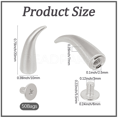 50Bags Alloy Decorative Rivets FIND-GF0009-69A-P-1