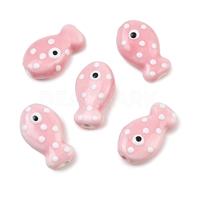 Handmade Porcelain Beads PORC-B009-03G-1