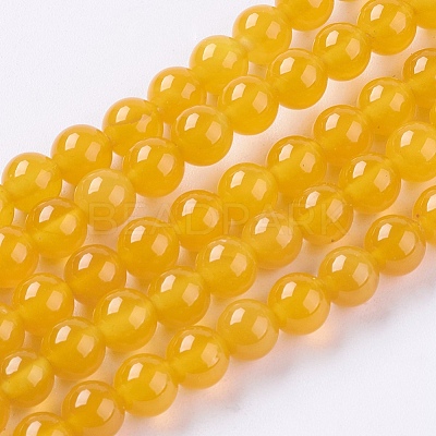Natural Agate Beads Strands G-G583-6mm-04-1