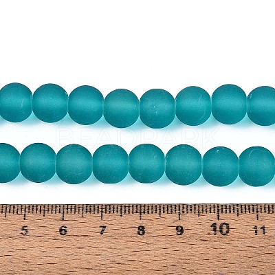 Baking Paint Transparent Glass Bead Strands X-GLAA-S031-10mm-37-1
