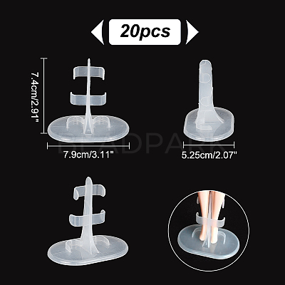 Transparent Plastic Doll Standing Bracket AJEW-WH0312-71-1
