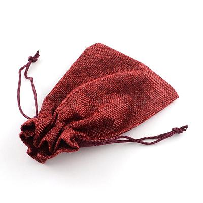 Burlap Packing Pouches Drawstring Bags ABAG-Q050-13x18-06-1