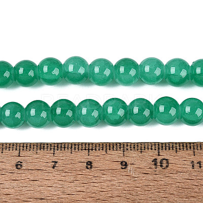 Baking Paint Crackle Glass Bead Strands DGLA-Q023-8mm-YS22-1