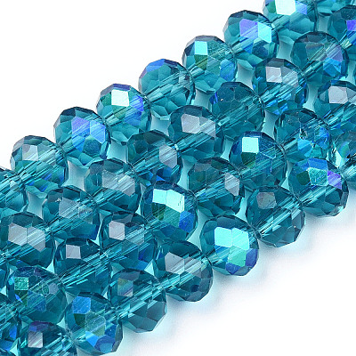 Electroplate Glass Beads Strands LS-EGLA-A034-T6mm-L25-1