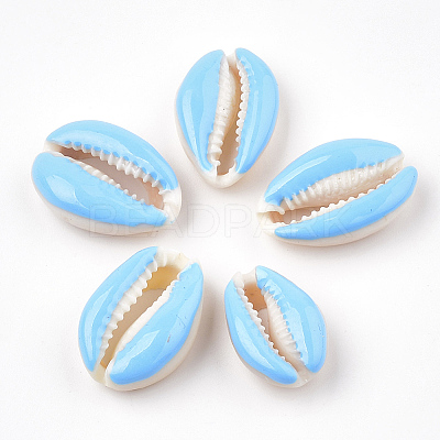 Natural Cowrie Shell Beads X-SHEL-S274-04B-1