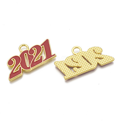 Alloy Enamel Pendants X-PALLOY-T078-03C-1