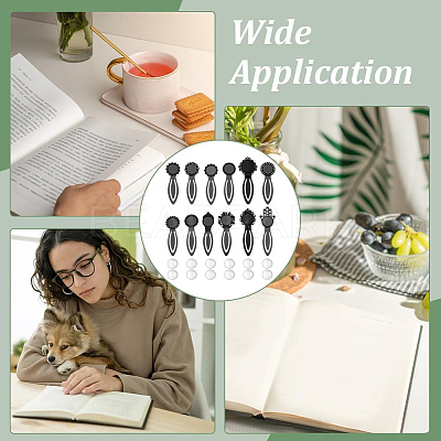 38pcs 14 Styles Zinc Alloy Bookmarks Finding FIND-NB0005-24-1