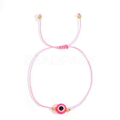 Bohemian Style Resin Evil Eye Bead Braided Bracelets BR6167-13-1