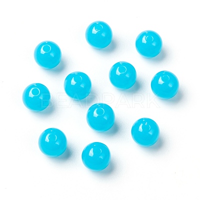 Fluorescent Acrylic Beads MACR-R517-8mm-10-1