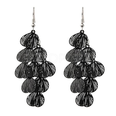 430 Stainless Steel Heart Dangle Earrings EJEW-A137-09EB-1
