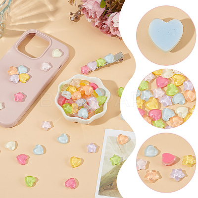 200Pcs 2 Styles Plastic Cabochons KY-AR0001-37-1