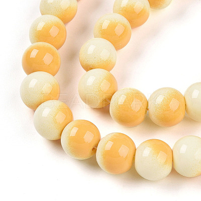 Baking Paint Glass Beads Strands DGLA-N012-10mm-03-1
