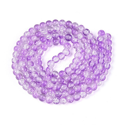 Baking Paint Crackle Glass Beads Strands X-CCG-S001-6mm-14-1