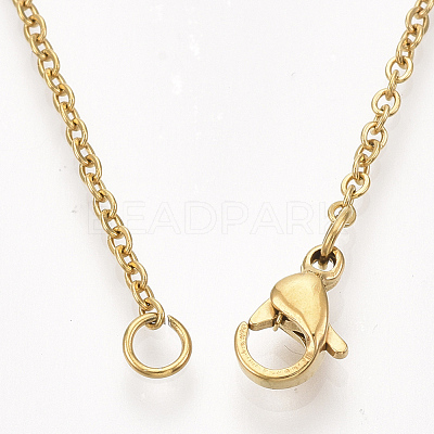 304 Stainless Steel Cable Chain Necklace Making STAS-T040-PJ209-2-54-1