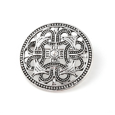 Tibetan Style Alloy Brooches JEWB-O016-03A-AS-1
