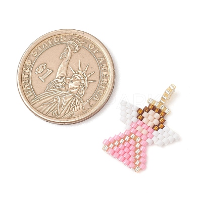Beaded Angel Charms PALLOY-MZ01207-01-1