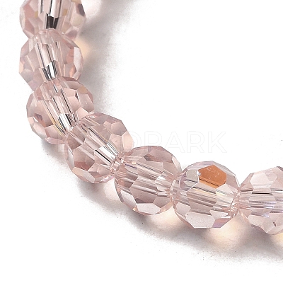Electroplate Transparent Glass Beads Strands EGLA-A035-T6mm-L20-1