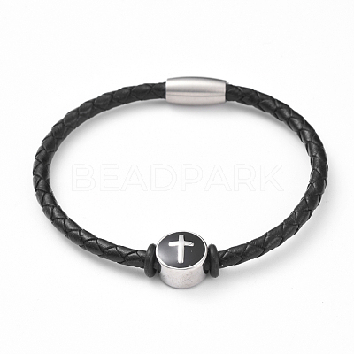 Unisex Leather Cord Bracelets BJEW-JB04784-1