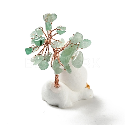 Natural Green Aventurine Tree Display Decorations DJEW-E007-01RC-07-1