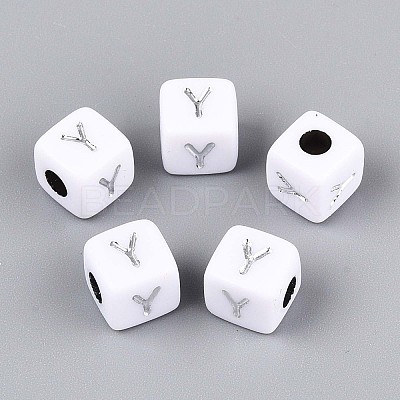 Opaque Acrylic Beads SACR-T035-03Y-1