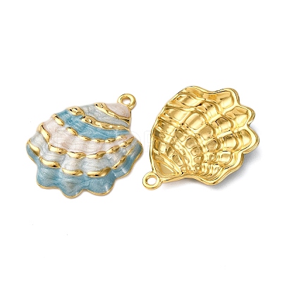304 Stainless Steel Enamel Pendants X-STAS-L299-25G-05-1