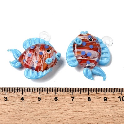 Handmade Lampwork Pendants LAMP-B035-01A-03-1
