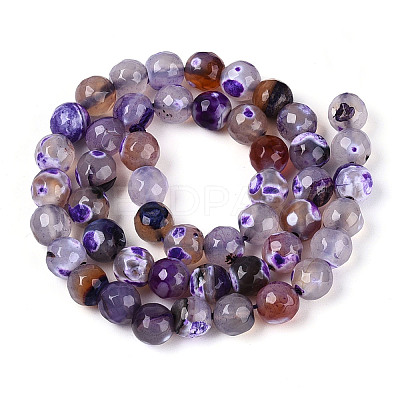 Dyed & Heated Natural Fire Crackle Agate Beads Strands G-N359-01A-05-1
