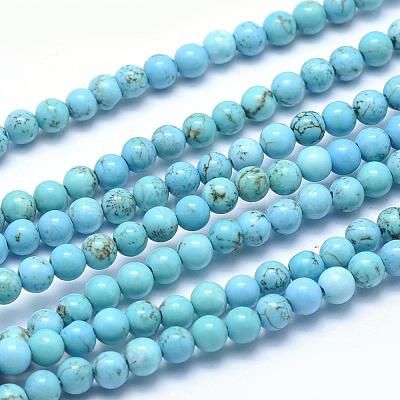 Natural Magnesite Beads Strands TURQ-G148-07-4mm-1