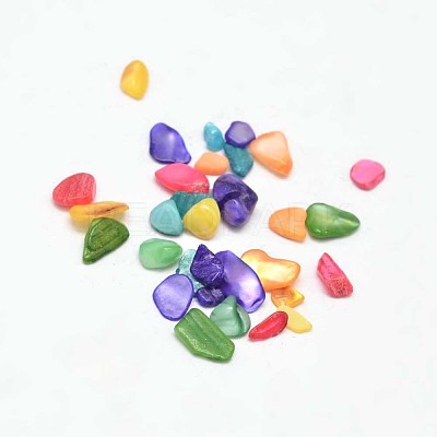 Dyed Natural Freshwater Shell Chip Beads X-BSHE-L010-02-1
