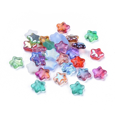 Electroplate Czech Glass Beads LAMP-D180-19-1