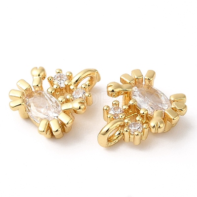 Rack Plating Brass Micro Pave Cubic Zirconia Pendants KK-R143-05G-1