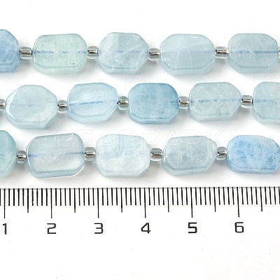 Natural Aquamarine Beads Strands G-C098-A10-01-1