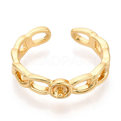 Brass Cup Peg Ring Settings KK-N274-32G-1