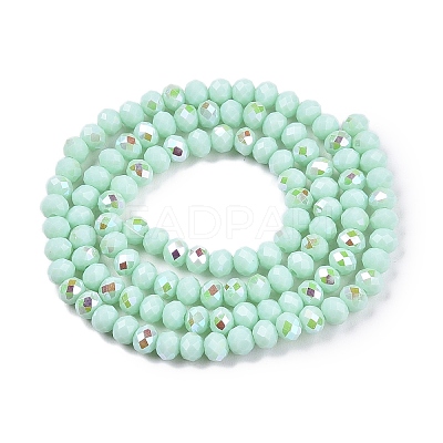 Electroplate Opaque Solid Color Glass Beads Strands EGLA-A044-P3mm-L14-1