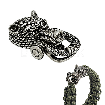 Brass Shackle Clasps KK-WH0816-046AS-1