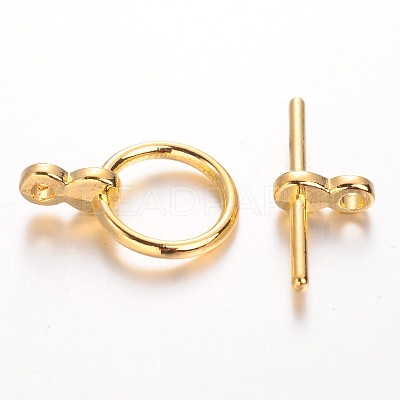 Alloy Toggle Clasps X-TIBE-AB2035Y-G-NF-1-1
