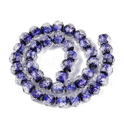Handmade Foil Glass Lampwork Beads Strands DICH-T023-02A-1