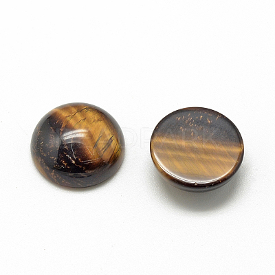 Natural Tiger Eye Cabochons X-G-R416-6mm-35-1
