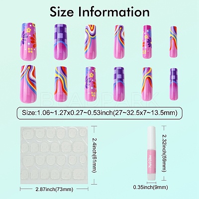 ABS Plastic Full Cover Press On False Nails DIY-CJC0006-16-1