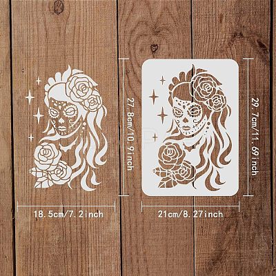 Plastic Reusable Drawing Painting Stencils Templates DIY-WH0202-359-1