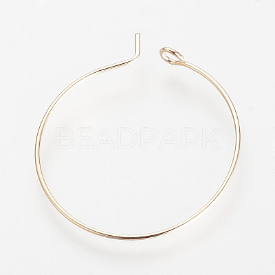 Brass Hoop Earrings X-KK-S327-10KC-1
