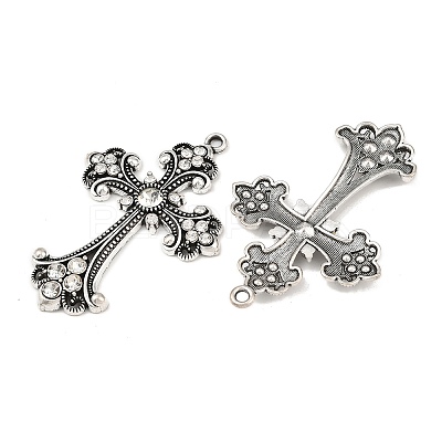 Alloy Rhinestone Cross Big Gothic Pendants ALRI-1475-NR-1