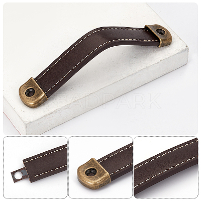 6 Sets 3 Colors PU Leather Drawer Handles DIY-GF0006-72-1