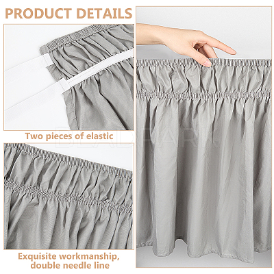 Adjustable Polyester Wrap Around Bed Skirts AJEW-WH20022-10B-01-1